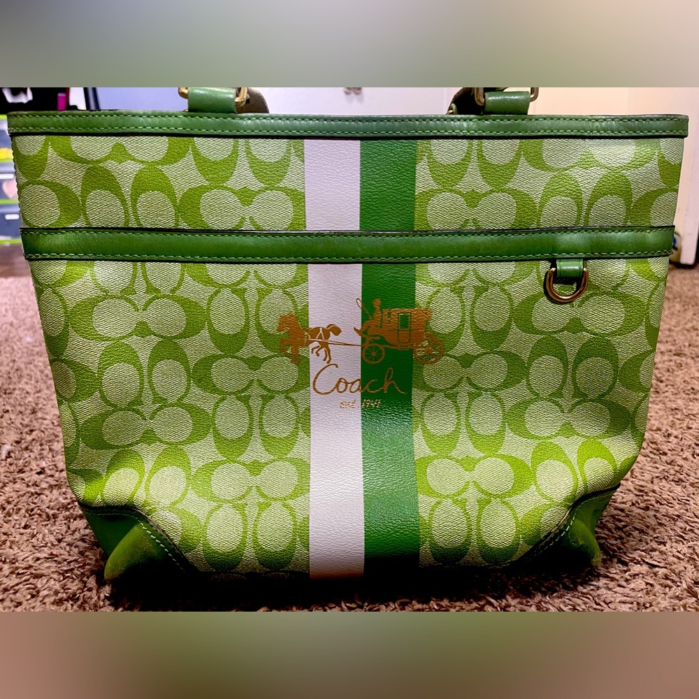 Green coach purse